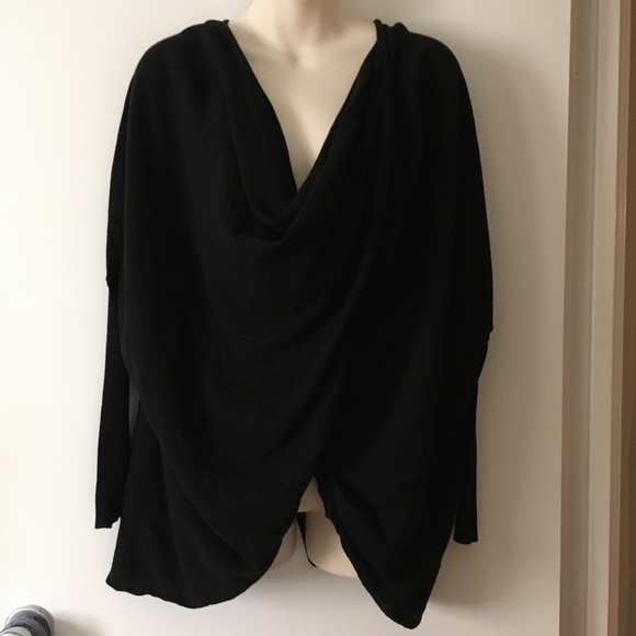 All Saints Black Drape Sweater - Picture 2 of 7
